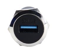 Alide Adattatore di montaggio a pannello USB 3.0, adattatore di montaggio filettato integrato, 5 Gbps USB 3.0 femmina per montaggio a filo per auto con cappuccio impermeabile, convertitore