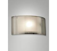 ALIDE APPLIQUE FUME' IN VETRO 1 LUCE ATTACCO E27 IP20