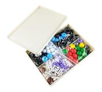 Alide Kit di modelli molecolari da 444 pezzi, kit di modelli di chimica organica, set didattico-didattico con un set di fullerene per insegnanti e studenti