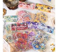 Alideco 120 adesivi per scrapbooking, fiori e piante per diario, scrapbooking, artigianato e decorazione