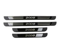 ALIEDA 4 Pezzi Battitacco Battitacco per Auto, per Peugeot 2008 2014-2020, Strisce Protettive in Acciaio Inossidabile, Accessori Decorazione Esterna Antiscivolo AntiGraffio,Bla-CK
