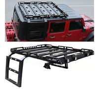 ALIEDA Portapacchi per Auto con Scala, Rastrelliere in Acciaio, Portapacchi per Tetto, Accessori Decorazioni Esterne, per Jeep Wrangler JL 4 Porte