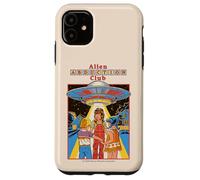 Alien Abduction Club UFO Retro Vintage Funny Adult Humor Custodia per iPhone 11