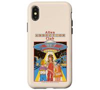 Alien Abduction Club UFO Retro Vintage Funny Adult Humor Custodia per iPhone X/XS