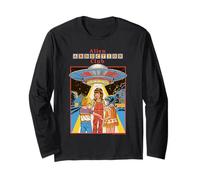 Alien Abduction Club UFO Retro Vintage Funny Adult Humor Maglia a Manica