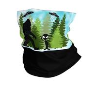 Alien And Bigfoot UFO Elegante Sciarpa A Mezza Faccia Versatili Headwrap Ghetta per Donna Estivo Outdoor