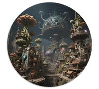 Alien Architecture 1000 Pezzi Di Puzzle Rotondo Creativo The Outer Space Regali Antistress Per Famiglia 1000pcs (67.5x67.5cm)