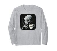 Alien Area 51 Extraterrestrial Coffee Lover UFO Party Maglia a Manica