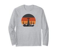 Alien Area 51 Extraterrestrial Event UFO Desert Maglia a Manica