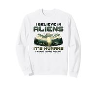 Alien Believer UFO Amante dello Spazio Extraterrestre Felpa