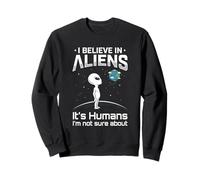 Alien Believer UFO Amante dello Spazio Extraterrestre Felpa