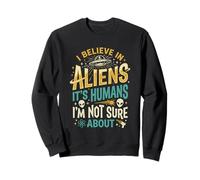 Alien Believer UFO Amante dello Spazio Extraterrestre Felpa