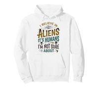 Alien Believer UFO Amante dello Spazio Extraterrestre Felpa con Cappuccio