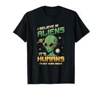 Alien Believer UFO Amante dello Spazio Extraterrestre Maglietta