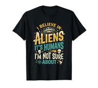Alien Believer UFO Amante dello Spazio Extraterrestre Maglietta