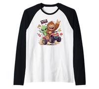 Alien Bigfoot No 'Rules Just Vibes Funny Cryptid Maglia con Maniche Raglan