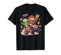 Alien Bigfoot No 'Rules Just Vibes Funny Cryptid Maglietta