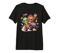 Alien Bigfoot No 'Rules Just Vibes Funny Cryptid Maglietta Premium