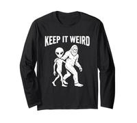 Alien Bigfoot Strano Amicizia Cryptid Umorismo Illustrazione Maglia a Manica