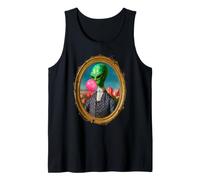 Alien Che soffia Bubble Gum Divertente Storico Spazio Ritratto Canotta