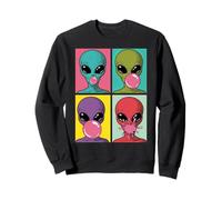 Alien Che soffia Bubble Gum Pop Art Graphic Felpa