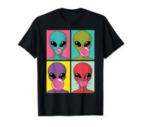 Alien Che soffia Bubble Gum Pop Art Graphic Maglietta