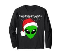 Alien Christmas - Cappello da Babbo Natale Divertente Maglia a Manica