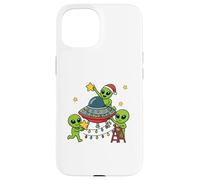Alien Christmas Party Design natalizio per bambini Custodia per iPhone 15