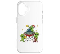 Alien Christmas Party Design natalizio per bambini Custodia per iPhone 16