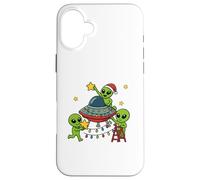 Alien Christmas Party Design natalizio per bambini Custodia per iPhone 16 Plus