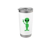 Alien Disclosre/UFO, UAP segno della pace, design a cerchio Bicchiere termico in acciaio inox doppia parete