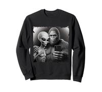Alien E Bigfoot Selfie Divertente Mostro Cryptid Felpa