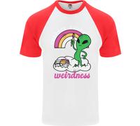 Alien Embrace Tuo Weirdness Divertente Lgbt Uomo S/S Baseball T-Shirt