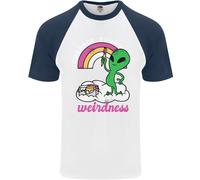 Alien Embrace Tuo Weirdness Divertente Lgbt Uomo S/S Baseball T-Shirt