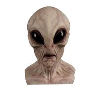 Alien Face - Maschera per costumi, accessorio per cosplay | Casco in lattice completo straniero realistico Maschera spaventosa per Halloween Carnival Party Christmas Pasqua o divertenti eventi di