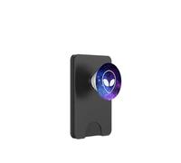 Alien Face Space Science Blu Viola PopSockets PopWallet per MagSafe