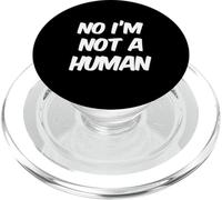 Alien Fun Divertente Alieni Citazioni Testo Divertente No Io Non Sono Un Umano PopSockets PopGrip per MagSafe