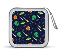Alien Funny CD Case Holder Organizer 40 Capacità DVD Collection Storage Bag Wallet Book per Auto Casa Viaggio