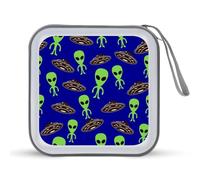 Alien Funny CD Case Holder Organizer 40 Capacità DVD Collection Storage Bag Wallet Book per Auto Casa Viaggio