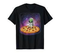 Alien Galaxy Pizza Sasquatch Space Adventure Food Lover Maglietta