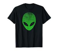 Alien Head Distressed T-Shirt I Aliens UFO Area 51 Roswell Maglietta