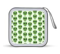 Alien Head Funny CD Case Holder Organizer 40 Capacità DVD Collection Storage Bag Portafoglio per Auto Casa Viaggio