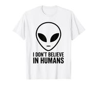 Alien Head Sci Fi Umorismo Grafico Sarcastico Spazio Visitatore UFO Maglietta