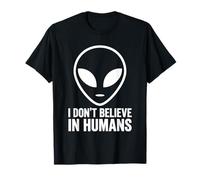 Alien Head Sci Fi Umorismo Grafico Sarcastico Spazio Visitatore UFO Maglietta