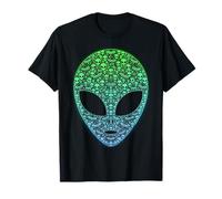 Alien Head UFO Vita Extraterrestre Sci-Fi Mosaic Space Maglietta