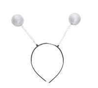 Alien HeadBopper - Fascia per capelli marziana, motivo: stella metallica e cuore, per Halloween