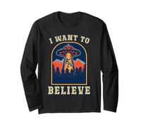 Alien Hunter UFO Area 51 Credi all'incontro con Un Disco Maglia a Manica