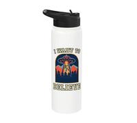 Alien Hunter UFO Area 51 Credi all'incontro con un disco Stainless Steel Insulated Water Bottle