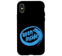 'Alien Inside' Funny Xenomorph Sci-fi Earth Movie Design Custodia per iPhone X/XS