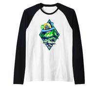 Alien Invasion Rapimento Divertimento Extraterrestri UFO Alieni Maglia con Maniche Raglan